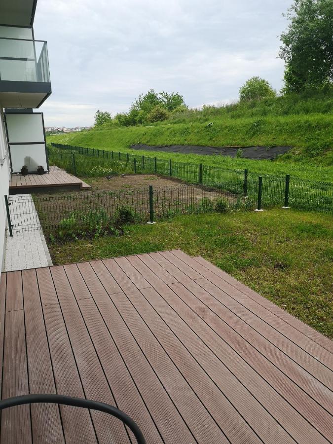 Apartament Z Tarasem I Ogrodem Blisko Centrum Danzig Exterior foto